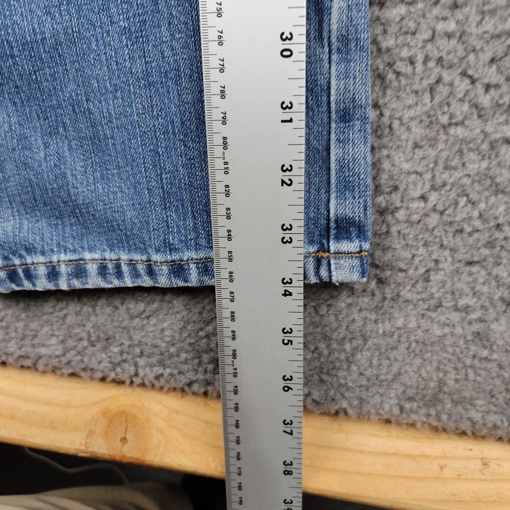 Wrangler Retro Slim Straight Jeans Mens 32x34 Blue Denim Workwear Rodeo